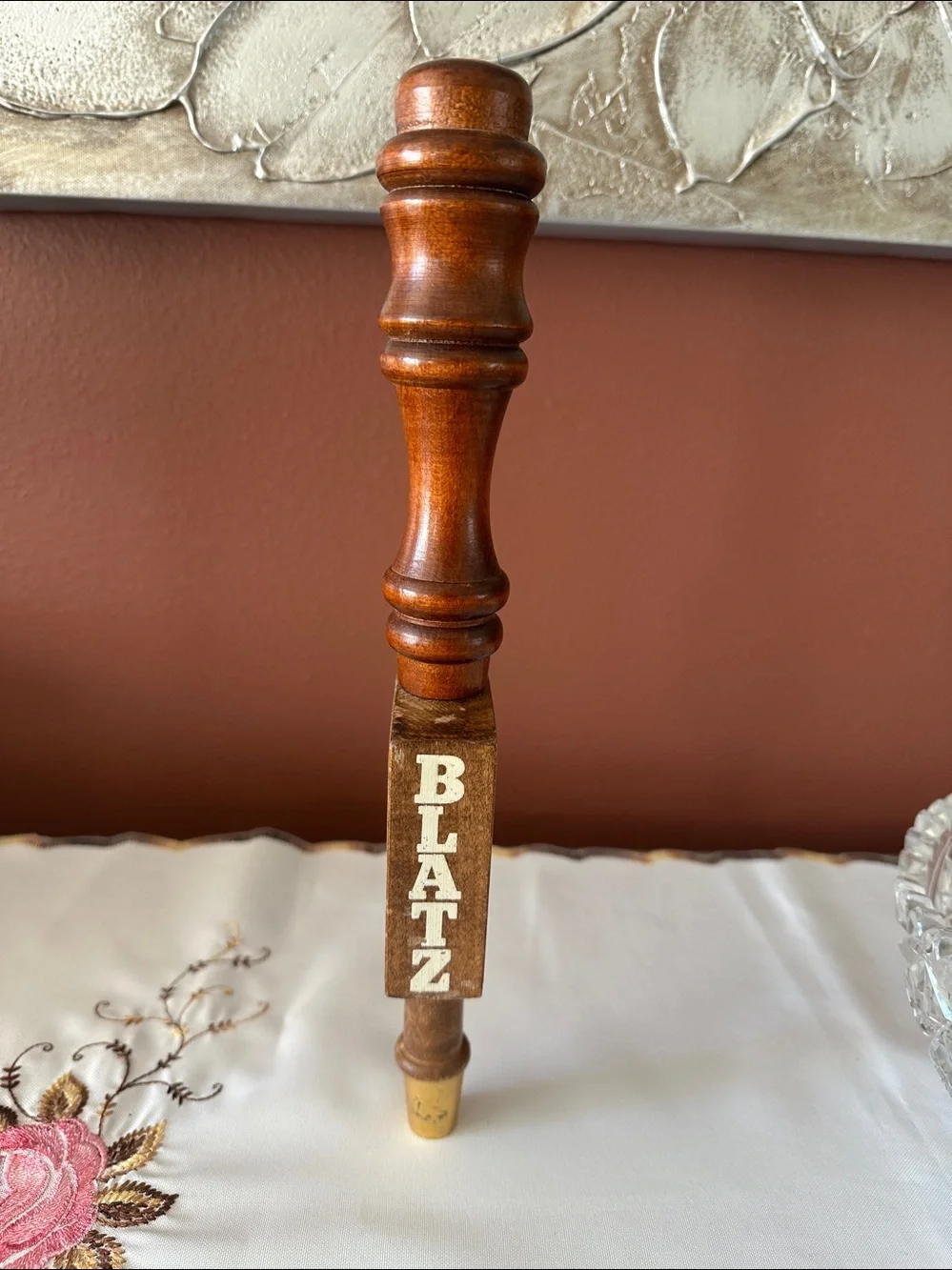 Blatz Beer Wooden Tap Handle Vintage 1970's Breweriana